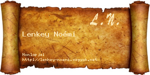 Lenkey Noémi névjegykártya