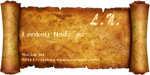 Lenkey Noémi névjegykártya